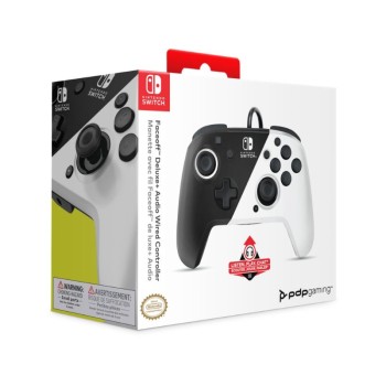 PDP - Wired Controller for Nintendo Switch and Pc White/Black Faceoff