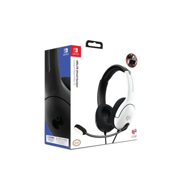 PDP - Wired Gaming Headset for Nintendo Switch Black/White LvL40 PDP - Wired Gaming Headset for Nintendo Switch Black/White LvL40