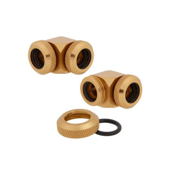Corsair OD Fitting Pipe Hydro X Series XF Hardline 90° 12mm Twin Pack — Gold - CX-9052023-WW
