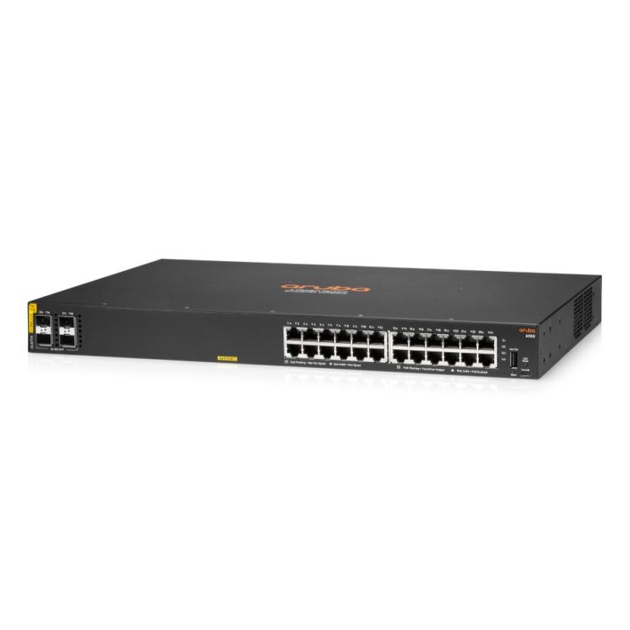 HPE Aruba 6100 24G Class4 PoE 4SFP+ 370W Switch (JL677A) HPE Aruba 6100 24G Class4 PoE 4SFP+ 370W Switch (JL677A)