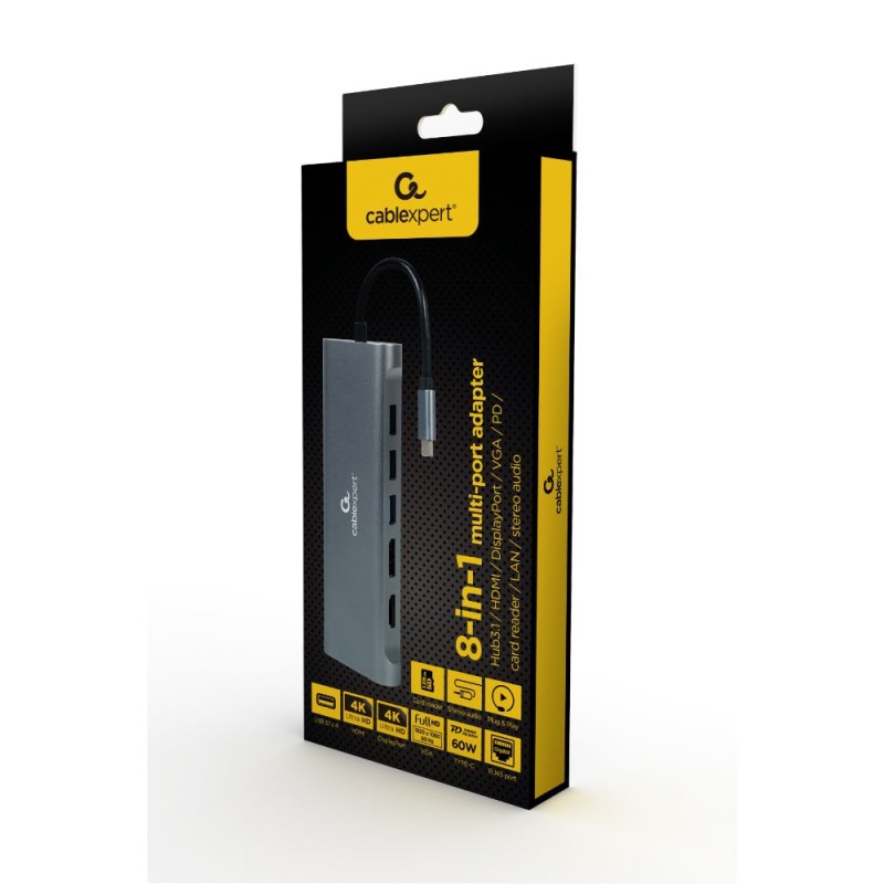 Cablexpert-Type-C 8-in-1 hub Cablexpert-Type-C 8-in-1 hub