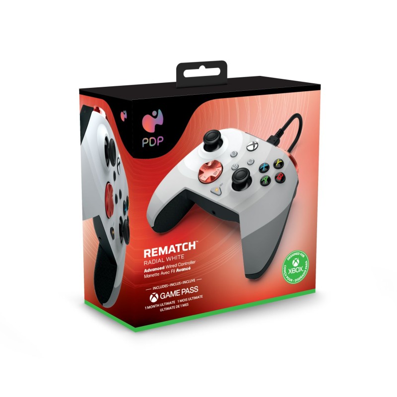 PDP - Wired Controller for Xbox Series X/S and Pc Red/White