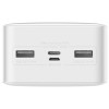 Baseus Bipow power bank with display 30000mAh 15W white (Overseas Edition) + USB-A - Micro USB cable 0.25m white (PPBD050202)