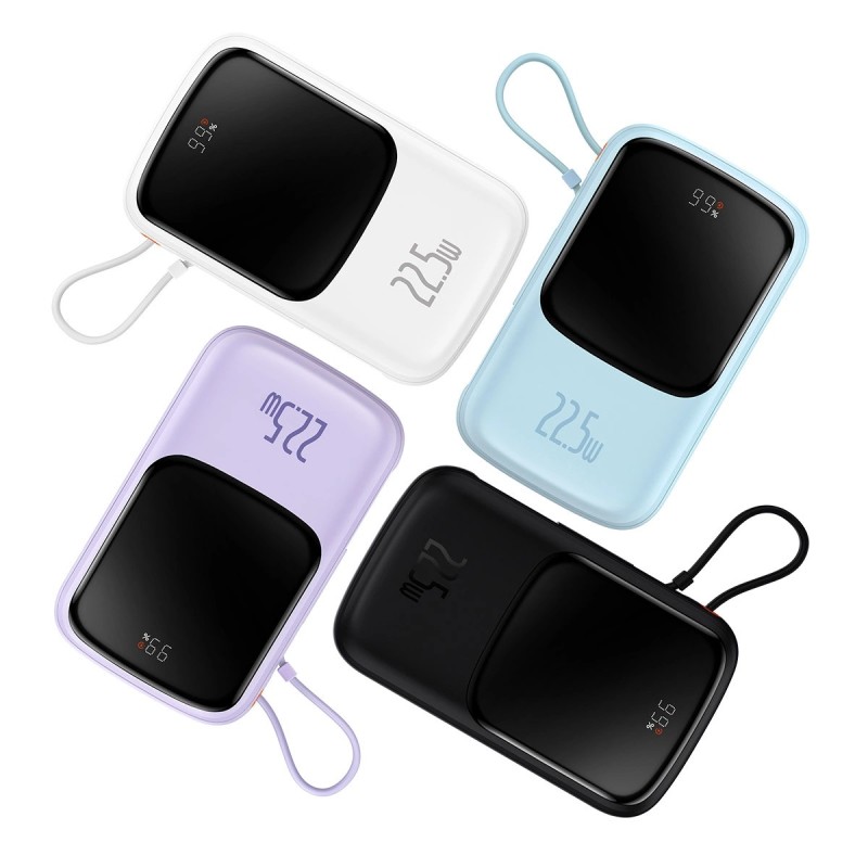 Baseus Qpow powerbank 10000mAh built-in USB Type-C cable 22.5W Quick Charge BLUE Baseus Qpow powerbank 10000mAh built-in USB Type-C cable 22.5W Quick Charge BLUE