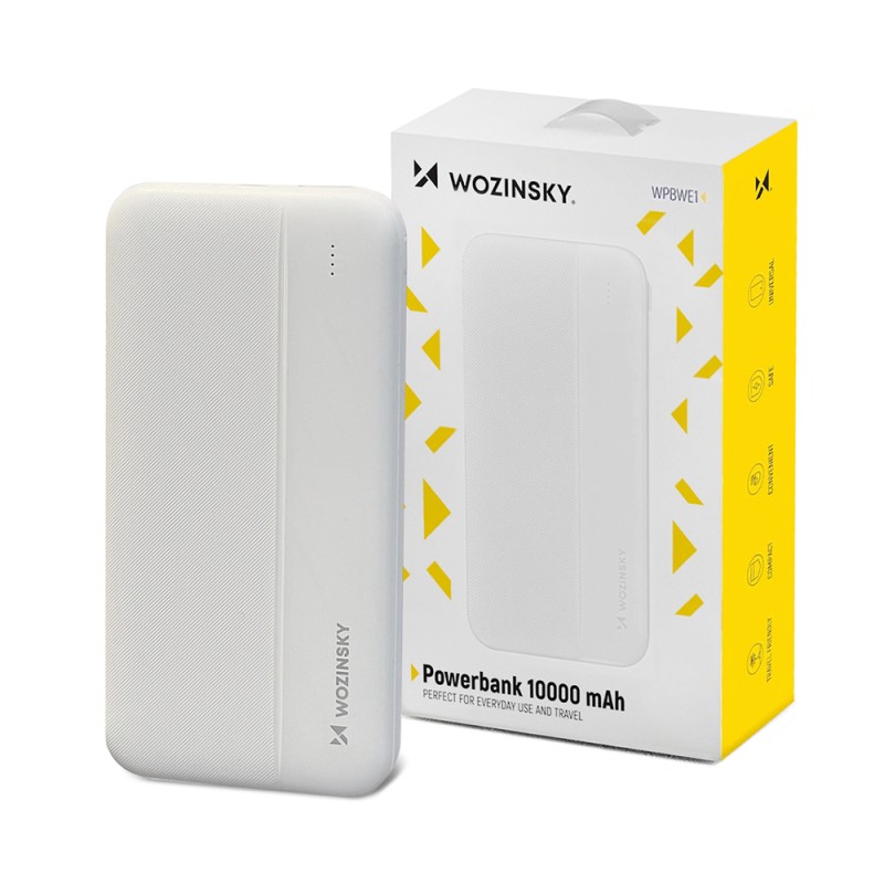 Wozinsky powerbank Li-Po 10000mAh 2 x USB white (WPBWE1) Wozinsky powerbank Li-Po 10000mAh 2 x USB white (WPBWE1)