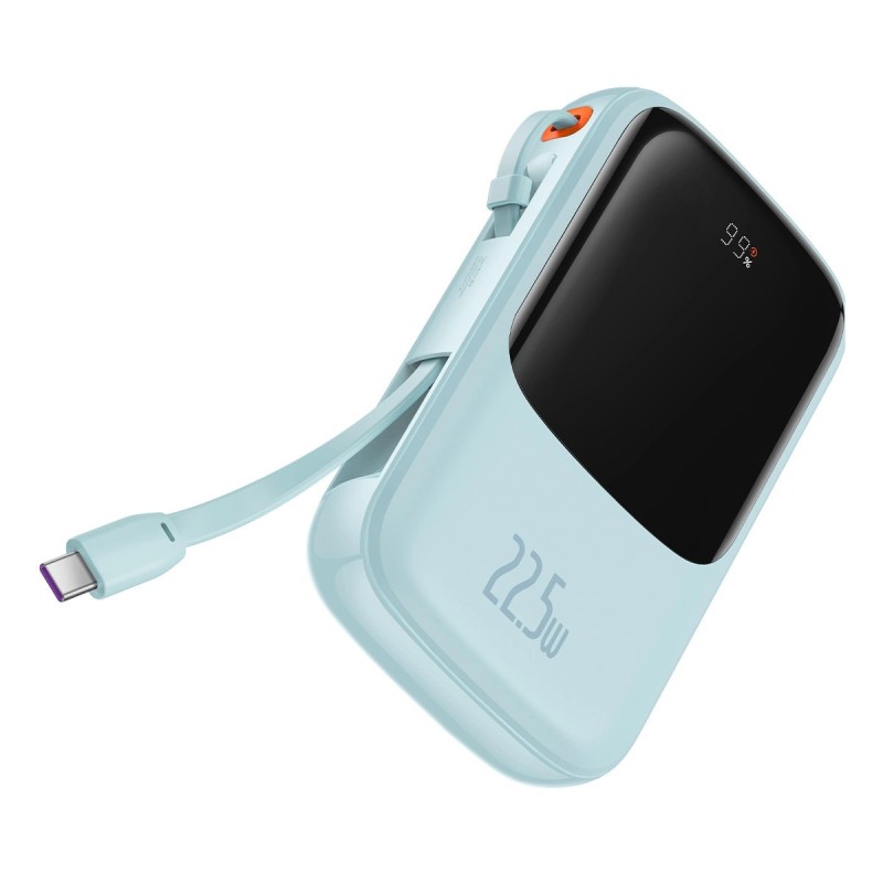 Baseus Qpow powerbank 10000mAh built-in USB Type-C cable 22.5W Quick Charge BLUE Baseus Qpow powerbank 10000mAh built-in USB Type-C cable 22.5W Quick Charge BLUE