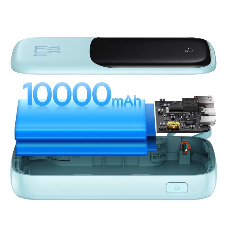 Baseus Qpow powerbank 10000mAh built-in USB Type-C cable 22.5W Quick Charge BLUE Baseus Qpow powerbank 10000mAh built-in USB Type-C cable 22.5W Quick Charge BLUE