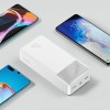 Baseus Bipow power bank with display 30000mAh 15W white (Overseas Edition) + USB-A - Micro USB cable 0.25m white (PPBD050202)