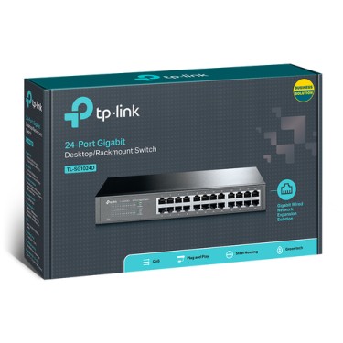 TP-Link TL-SG1024D network switch Unmanaged Gigabit Ethernet (10/100/1000) Grey