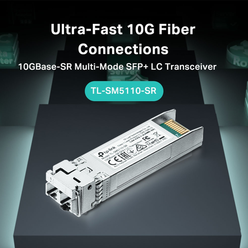 TP-Link 10GBase-SR SFP+ LC Transceiver TP-Link 10GBase-SR SFP+ LC Transceiver