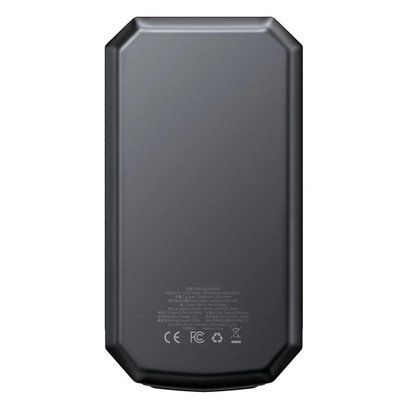 Baseus power bank Power Starter Jump Starter booster 20000mAh 12V (2000A / 1000A) + crocodile clips black (CGNL020001)