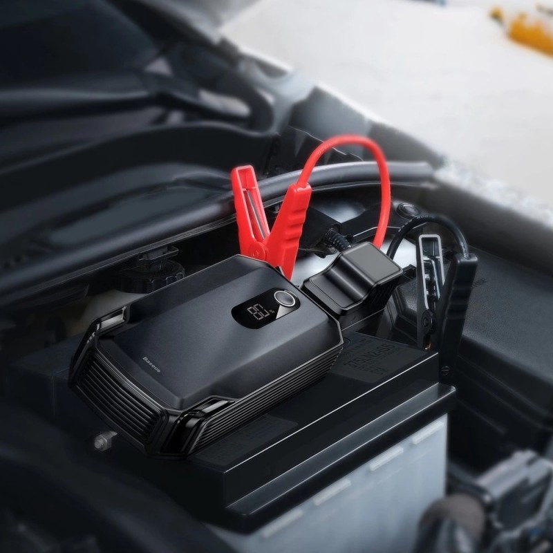 Baseus power bank Power Starter Jump Starter booster 20000mAh 12V (2000A / 1000A) + crocodile clips black (CGNL020001)