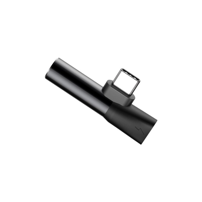 Baseus Audio Converter L41 Adapter from USB-C to USB-C port (female) + headphones jack 3,5 mm (female) black (CATL41-01)