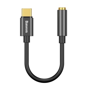 Baseus L54 adapter for USB-C headphones / mini jack 3.5mm DAC 24 bit 48 KHz - black Baseus L54 adapter for USB-C headphones / mini jack 3.5mm DAC 24 bit 48 KHz - black