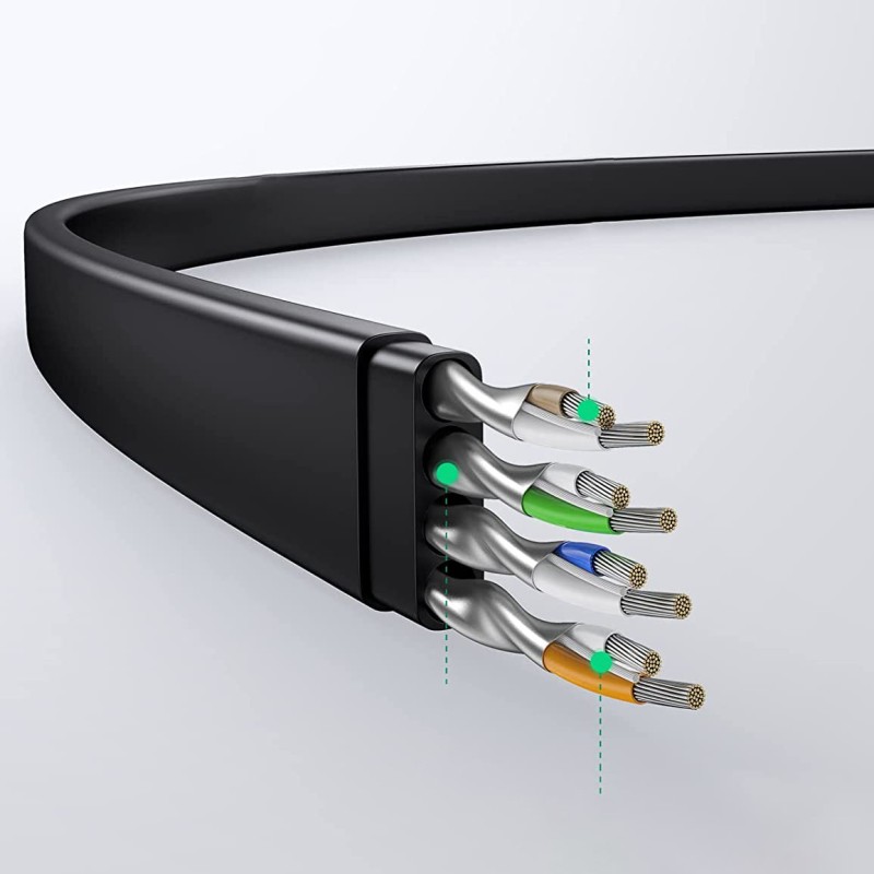 Ugreen flat LAN Ethernet Cat. 6 0.5m black (NW102) Ugreen flat LAN Ethernet Cat. 6 0.5m black (NW102)