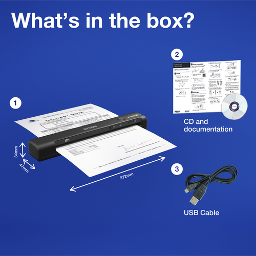 Epson WorkForce ES-60W Handheld scanner 600 x 600 DPI A4 Black Epson WorkForce ES-60W Handheld scanner 600 x 600 DPI A4 Black