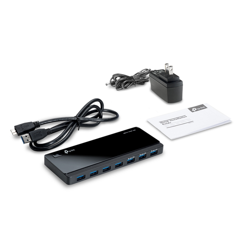 TP-Link UH700 interface hub USB 3.2 Gen 1 (3.1 Gen 1) Micro-B 5000 Mbit/s Black TP-Link UH700 interface hub USB 3.2 Gen 1 (3.1 Gen 1) Micro-B 5000 Mbit/s Black