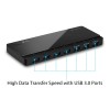 TP-Link UH700 interface hub USB 3.2 Gen 1 (3.1 Gen 1) Micro-B 5000 Mbit/s Black TP-Link UH700 interface hub USB 3.2 Gen 1 (3.1 Gen 1) Micro-B 5000 Mbit/s Black