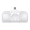 Wozinsky WF16-YCS 5000mAh 15W USB-C Mini Power Bank with Built-in USB-C Cable and Apple Watch Charger - White