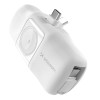 Wozinsky WF16-YCS 5000mAh 15W USB-C Mini Power Bank with Built-in USB-C Cable and Apple Watch Charger - White