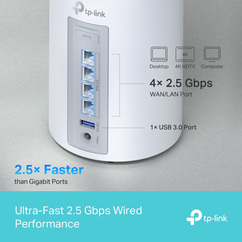 TP-Link BE9300 Whole Home Mesh Wi-Fi 7 Unit (Tri-Band)