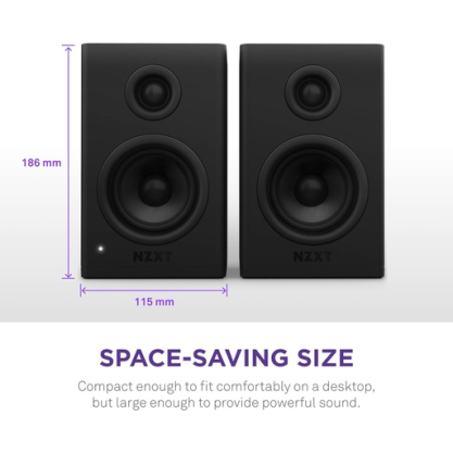 NZXT Relay PC Gaming Desktop Speakers Black NZXT Relay PC Gaming Desktop Speakers Black