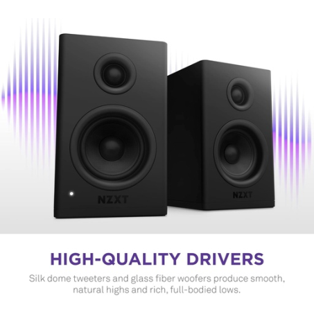 NZXT Relay PC Gaming Desktop Speakers Black NZXT Relay PC Gaming Desktop Speakers Black