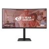 AOC E4 CU34E4CV computer monitor 86.4 cm (34\") 3440 x 1440 pixels UltraWide Quad HD LCD Black
