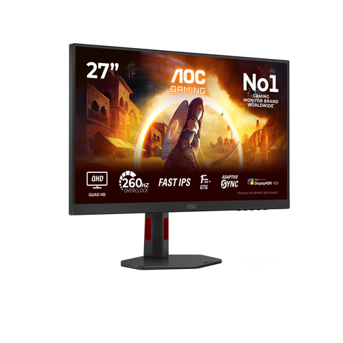 AOC G4 Q27G4ZR computer monitor 68.6 cm (27\") 2560 x 1440 pixels Quad HD LED Black, Red