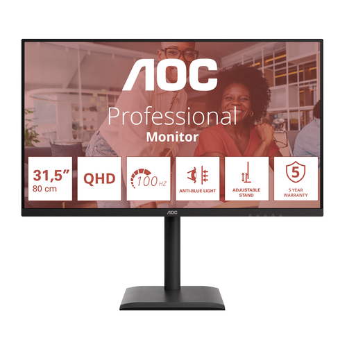 AOC E4 Q32E4U computer monitor 80 cm (31.5\") 2560 x 1440 pixels Quad HD LED Black AOC E4 Q32E4U computer monitor 80 cm (31.5\") 2560 x 1440 pixels Quad HD LED Black