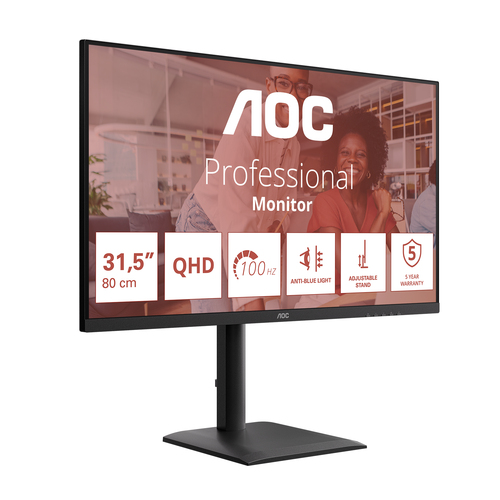 AOC E4 Q32E4U computer monitor 80 cm (31.5\") 2560 x 1440 pixels Quad HD LED Black AOC E4 Q32E4U computer monitor 80 cm (31.5\") 2560 x 1440 pixels Quad HD LED Black