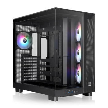 Thermaltake View 380 XL TG ARGB/Black/Win/SPCC/Tempered Glass*2/120mm ARGB Lite Fan*1+120mm ARGB Lite Reverse Fan*3/Brown Box