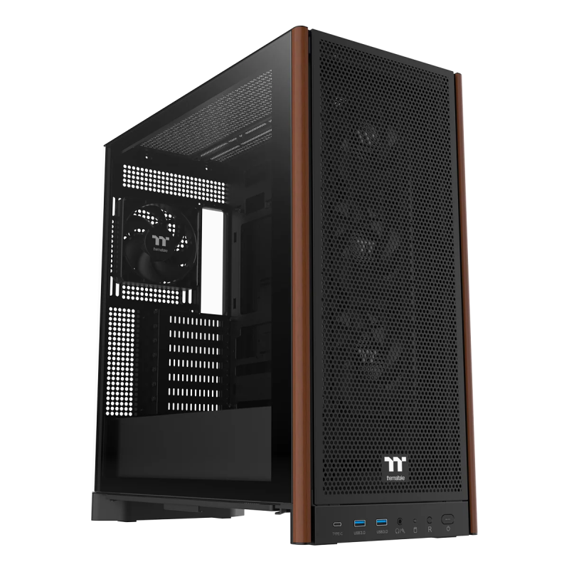 Thermaltake S370 WS/Black/Win/SPCC/TG/CT120mm Fan*4/Brown Box