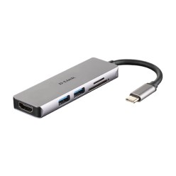 D-Link 5-in-1 USB-C Hub with HDMI and SD/microSD Card Reader D-Link 5-in-1 USB-C Hub with HDMI and SD/microSD Card Reader