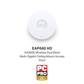 TP-LINK ACCESS POINT AX3600, WIRELESS INDOOR PoE, DUAL BAND, 1 X 2.5 GBPS PORTS (1x POE), 8 X INTERNAL ANTENNAS, MU-MIMO, SEAMLESS ROAMING, AIRTIME FAIRNESS, OMADA APP, CEILING OR WALLMOUNT