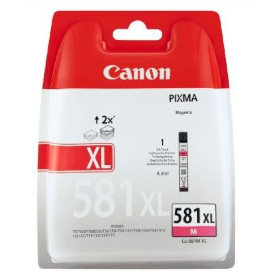 CANON INK CARTRIDGE CLI-581XL MAGENTA FOR TS6150, TS8150, TS9150, TR8550