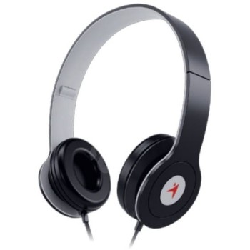 GENIUS HEADPHONES HS-M450, IN LINE MICROPHONE &amp; VOLUME CONTROL, NOISE CANCELLATION, 40MM DRIVER, 3.5MM JACK CONNECTION, FOLTABLE DESIGN, BLACK