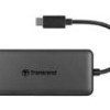 TRANSCEND HUB 6-IN-1 USB 3.1 GEN 2, USB TYPE-C (USB 3.1 GEN 2), MICROSD CARD SLOT (UHS-I), SD CARD SLOT (UHS-II), USB TYPE-C (MAX. 60W POWER DELIVERY), USB TYPE-A X2 (USB 3.1 GEN 1), BLACK, 2YW