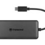 TRANSCEND HUB 6-IN-1 USB 3.1 GEN 2, USB TYPE-C (USB 3.1 GEN 2), MICROSD CARD SLOT (UHS-I), SD CARD SLOT (UHS-II), USB TYPE-C (MAX. 60W POWER DELIVERY), USB TYPE-A X2 (USB 3.1 GEN 1), BLACK, 2YW