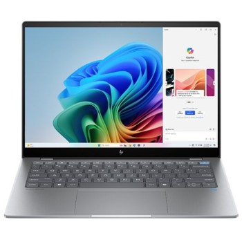 HP NOTEBOOK OMNIBOOK X 14-fe0000nv, QC SNAPDRAGON X1E-78-100 AI 3.4GHz/12MB, 12 CORES, 32GB, 1TB PCIe NVMe M.2 SSD, QUALCOMM ADRENO 660 GRAPHICS, 14'' 2.2K TOUCH, WIN 11 HOME, 3YW, METEOR SILVER, OFFER UNTIL 31/07/2026