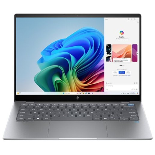 HP NOTEBOOK OMNIBOOK X 14-fe0000nv, QC SNAPDRAGON X1E-78-100 AI 3.4GHz/12MB, 12 CORES, 32GB, 1TB PCIe NVMe M.2 SSD, QUALCOMM ADRENO 660 GRAPHICS, 14'' 2.2K TOUCH, WIN 11 HOME, 3YW, METEOR SILVER, OFFER UNTIL 30/4