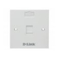DLINK FACEPLATE, ACCEPT SINGLE KEYSTONE JACK WITH SHUTTER &amp; ID PLATE, 86x86, SQUARE, WHITE COLOR
