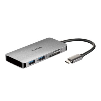 DLINK ADAPTER 6-IN-1 USB-C HUB, HDMI 4K@60HZ, USB C, USB A, PD 100WATTS; 2*USB-A 3.1 GEN2 DATA TRANSFER 10GB/S 5V/1.5A FAST CHARGING; 2*USB-C 3.1 GEN2 DATA TRANSFER 10GB/S 5V/1.5A FAST CHARGING