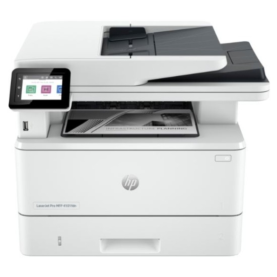 HP PRINTER ALL IN ONE LASER MONOCHROME BUSINESS 4102FDW A4, PRINT, SCAN, COPY, FAX, 40PPM, 1200 X 1200 DPI, 512MB, DC:80K, DUPLEX, ADF 50P, 2X TRAYS 350 SHEETS, NUMBER OF USERS: 3-10, USB, LAN, WIFI, 1YW, GET 3YW FREE EXT.