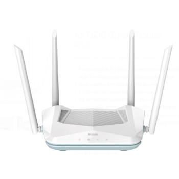 DLINK ROUTER WIRELESS AX 1500 WI-FI 6 DUAL BAND (11AX/AC/B/G/N/A/K/V) AI, MU-MIMO &amp; OFDMA, 3 X GIGABIT LAN PORTS, GIGABIT WAN, 4 EXTERNAL ANTENNAS, VOICE CONTROL, FOTA, D-LINK AI TECHNOLOGY, D-LINK WI-FI MESH, UK PLUG