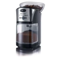 SEVERIN COFFEE GRINDER, 100W, 150GR, ADJUSTABLE GRINDING FILTER LEVEL, SELECT NO.CUPS, START BUTTON, S/S DISK GRINDER, CLEANING BRUSH, BLACK/STAINLESS STEEL