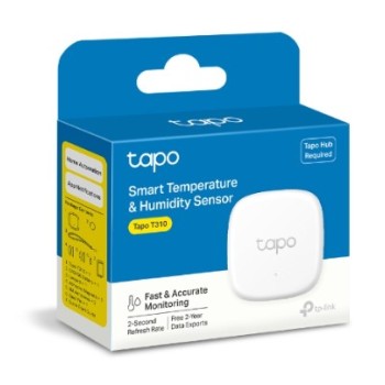 TAPO T310 - TP-LINK TAPO, SMART TEMPERATURE &amp; HUMIDITY MONITOR, FAST &amp; ACCURATE MONITORING, HOME AUTOMATION, FREE DATA STORAGE &amp; VISUAL GRAPHS, FLEXIBLE INSTALLATION, 2YW