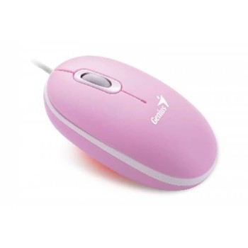 GENIUS MOUSE WIRED USB SCROLLTOO 200, OVAL OPTICAL, 1200DPI, 3-BUTTONS, BOTH HANDED, PINK