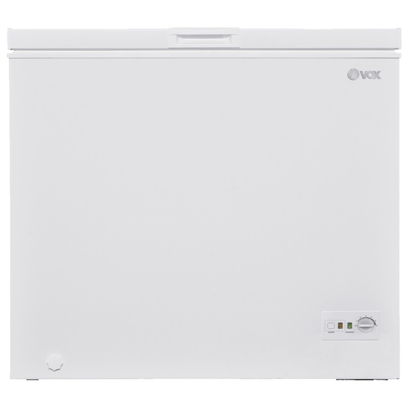 VOX CHEST FREEZER BE1-200RLE, E, 198L, MECHANICAL CONTROL WITH THERMOSTAT, 250KWH, 6 TEMPERATURES, -15°C, 40DB, 1 BASKET, INTERIOR LED LIGHT, HxWxD 0.91x0.85x0.56, WHITE
