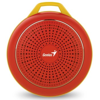 GENIUS SPEAKERS SP-906BT R2 3W RMS, BLUETOOTH 4.1, DRIVER UNIT 40MM, WIRELESS DISTANCE 30M, MICROPHONE, HOOK, 500mAh BATTERY UP TO 5H PLAY, RED